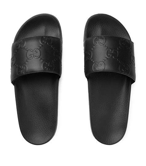 7 gucci slides slide around fly around|Gucci rubber slides.